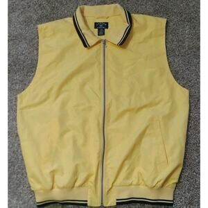 Cutter & Buck Women's Yellow Full Zip Up Golf Vest Lightweight Casual Sz L